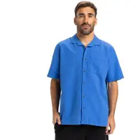 Quiksilver Funktionshemd "Heartbeat", Herren, Gr. XL, blau (nebulas blau), Obermaterial: 100% Baumwolle., Hemden Funktionshemd