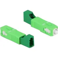 DeLOCK LWL Hybrid Kupplung SC Simplex Stecker zu LC Simplex Buchse grün, LC/SC, Grün, Kunststoff, 9,5 mm, 45,9 mm, 8,9 mm