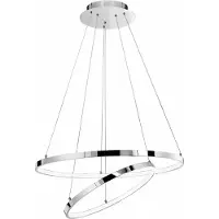 Nova Luce ARIA LED Pendelleuchte Chrom 74W Warmweiss 120x60cm 17222003
