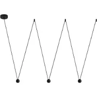 Nova Luce NOCCI LED Pendelleuchte Schwarz 13,5W Warmweiss 320x12x112cm 9303941
