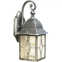 Searchlight Klassische Wandleuchte Genoa Down schwarz silber