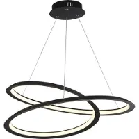 Searchlight Moderner Kronleuchter Vortice Ii Stahl Schwarz Silikon Weiß Led 41,13W 3000K