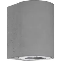 Nova Luce LIDO Wandleuchte GU10 Grau 7W IP65 8,6x10x12cm dimmbar 9790532