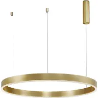 Nova Luce MOTIF LED Pendelleuchte Messing 60W Warmweiss 200x100cm dimmbar 9190655