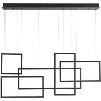 Lyora CORNICE LED Pendelleuchte Schwarz 91W Warmweiss 120x50x160cm dimmbar 9142765