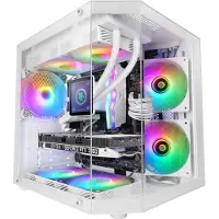 Mars Gaming MC-3TLITEW, Mini Tower, PC, Weiß, micro ATX, Mini-ITX, Gaming, Multi