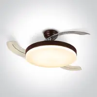 ONE Light LED-Deckenventilator Plafo mit transparente Ventilatorblätter - Weiß