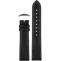 Hirsch 01302050-2-22 Armband für Uhren Boston L 22 mm Leder Schwarz