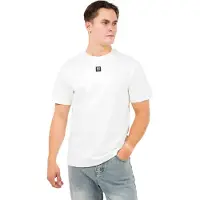 HUGO T-Shirt aus Interlock-Baumwolle mit metallenem Stack-Logo-Badge Grösse XXL