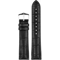 Hirsch 01028150-2-18 Lederarmband für Uhren Duke M 18 mm Schwarz