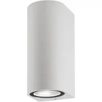 Lyora NERO Wandleuchte GU10 Weiß 2x7W IP54 7x8x15cm dimmbar 910022