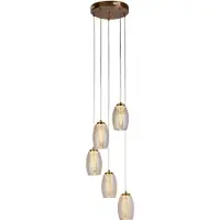 Searchlight Hängelampe mit 5 Leuchten Cyclone Bronze