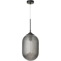 Nova Luce ATHENA Pendelleuchte E27 Schwarz 120x22,5cm dimmbar 9119110