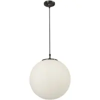 Searchlight Sospensione Contemporanea Atomo Acciaio Nero 1 Luce E27 D40Cm