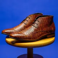 Lureaux Brown Reptile High - - Schöne bunte Schuhe - Einzigartiger Druck - Herren