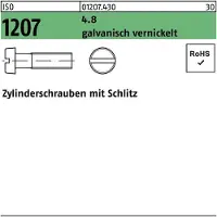 F. REYHER Nchfg. GmbH & Co. KG Zylinderschraube ISO 1207 m.Schlitz M 3 x 16 4.8 galvanisch vernickelt