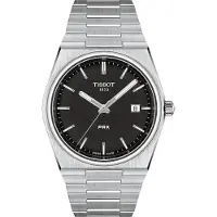 Tissot Herrenuhr PRX 137.410.11.051.00, Silber/Schwarz