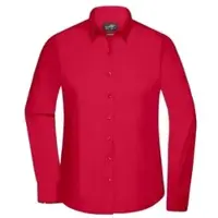 James & nicholson Damen Popeline Bluse langarm JN677 red L