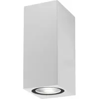 Lyora NERO Wandleuchte GU10 Weiß 2x7W IP54 6,7x8x15cm dimmbar 910042
