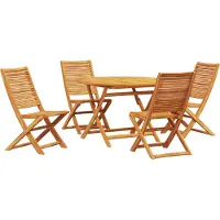 vidaXL Garten Essgruppe 5 stk. Braun Massivholz Akazie