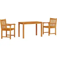 vidaXL Garten Essgruppe 3 stk. Braun Massivholz Akazie