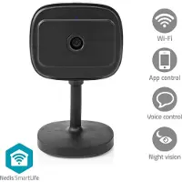 Nedis WIFICI07CBK, IP-Sicherheitskamera, Drinnen, Kabellos, 2417 - 2472 MHz, 3 dB, Tisch/Bank
