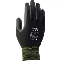 Uvex Montagehandschuh unipur 6639, Polyamid, PU-Schicht, EN 388: 4131, abriebfest, 10 Paar, Größe 11