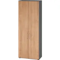 Hammerbacher Regal/Türen 6OH 968T6 Graphit/Nussbaum