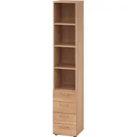 Hammerbacher Regal 6OH, 4 Schübe, BS Nussbaum/Nussbaum
