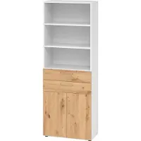 Hammerbacher Kombischrank 6 OH 968K2 Weiss/Asteiche