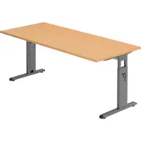 Hjh OFFICE PRO MEGA 19 G - 180 x 80 h?henverstellbar Buche/Graphit