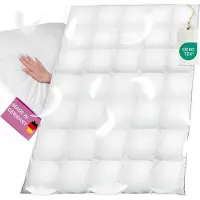 B!HOME Ganzjahresdecke Daunen 200x200cm (940g) Kassettenstegbett - Größe: 200 x ...