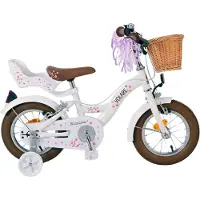 Volare Blossom Kinderfahrrad – Mädchen – 12 Zoll – Weiß – Zwei Handbremsen