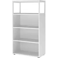 Hammerbacher Regal, 4OH, weiss