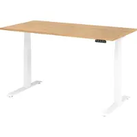 Hjh OFFICE PRO XDKB 16 W | 160x80 | elektrisch h?henverstellbar - 160 x 80 Eiche elektrisch h?henverstellbar