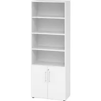 Hammerbacher Regal 6OH/Türen 2OH 968T2 Weiss/Weiss