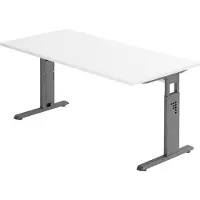 Hjh OFFICE PRO MEGA 16 G - 160 x 80 h?henverstellbar Wei?/Graphit
