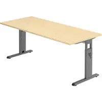 Hjh OFFICE PRO MEGA 19 G - 180 x 80 h?henverstellbar Ahorn/Graphit