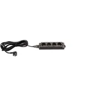 Hjh OFFICE PRO ELSL45DE | 4-fach Steckdosenleiste BRD - Schwarz