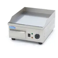 Maxima - Gastro Grillplatte - Glatte Chrom - 36 cm - inkl. Tropfschale
