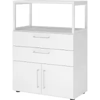 Hammerbacher Regalschrank FlexWall, VFW38K1RG/W/W/BS weiss 2 Fachböden 80,0 x 40,0 x 109,8 cm