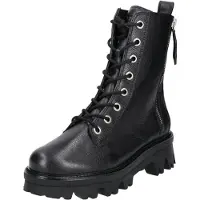 Paul green Damen Schnürstiefeletten Schwarz Glattleder Größe: 38,5