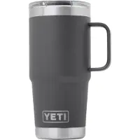 Yeti Rambler Travel Mug 20oz Stronghold Lid, Charcoal Grey, Thermo Reisebecher mit Deckel, 591 ml