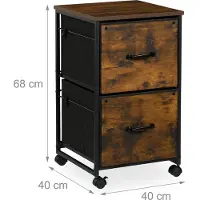 Relaxdays Industrial Rollcontainer 2 Schubladen
