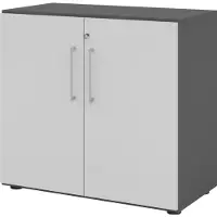 Hammerbacher Regal/Türen 2OH 928T2 Graphit/Grau