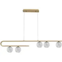 Nova Luce MIRANO Pendelleuchte G9 5-fach Gold 113x10x180cm dimmbar 9960273
