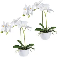 Creativ Green Kunstorchidee "Orchidee Phalaenopsis" im Design-Topf