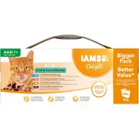 IAMS Cat Delights Adult All Breeds Land&Sea In Jelly Pouch 48 x 85 g