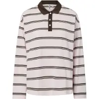 Pieces Langarm-Poloshirt in Pink-A-Boo | Gr.: M