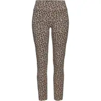 LASCANA Leggings Sweatleggings mit breitem Bündchen im Leo-Print, Loungewear